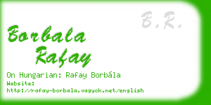 borbala rafay business card